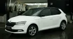 Vit Skoda som lånebil hos FTF Solfilm