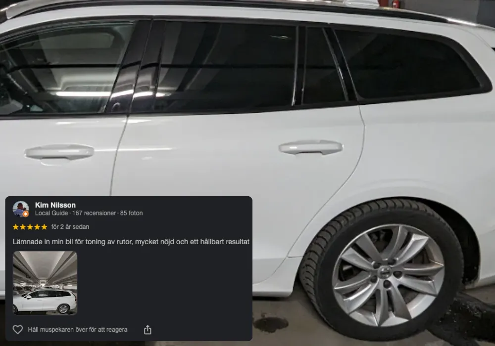 Tona Rutor med Solfilm FTF Cars AB Solfilm Volvo